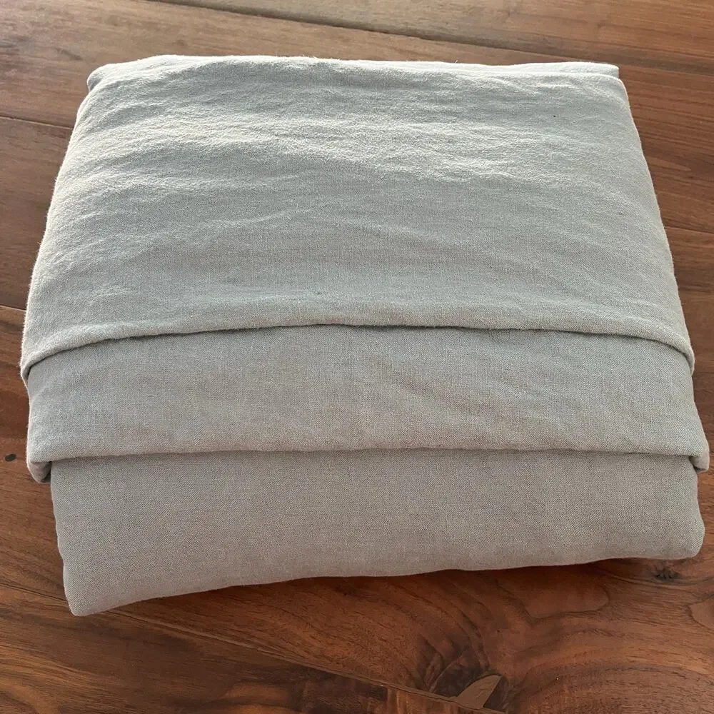 Ikea Dytåg 100% Linen King Duvet Cover and 2 Pillowcases Blue